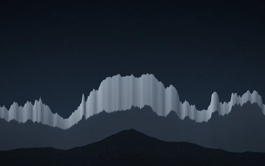 The French Alps at night