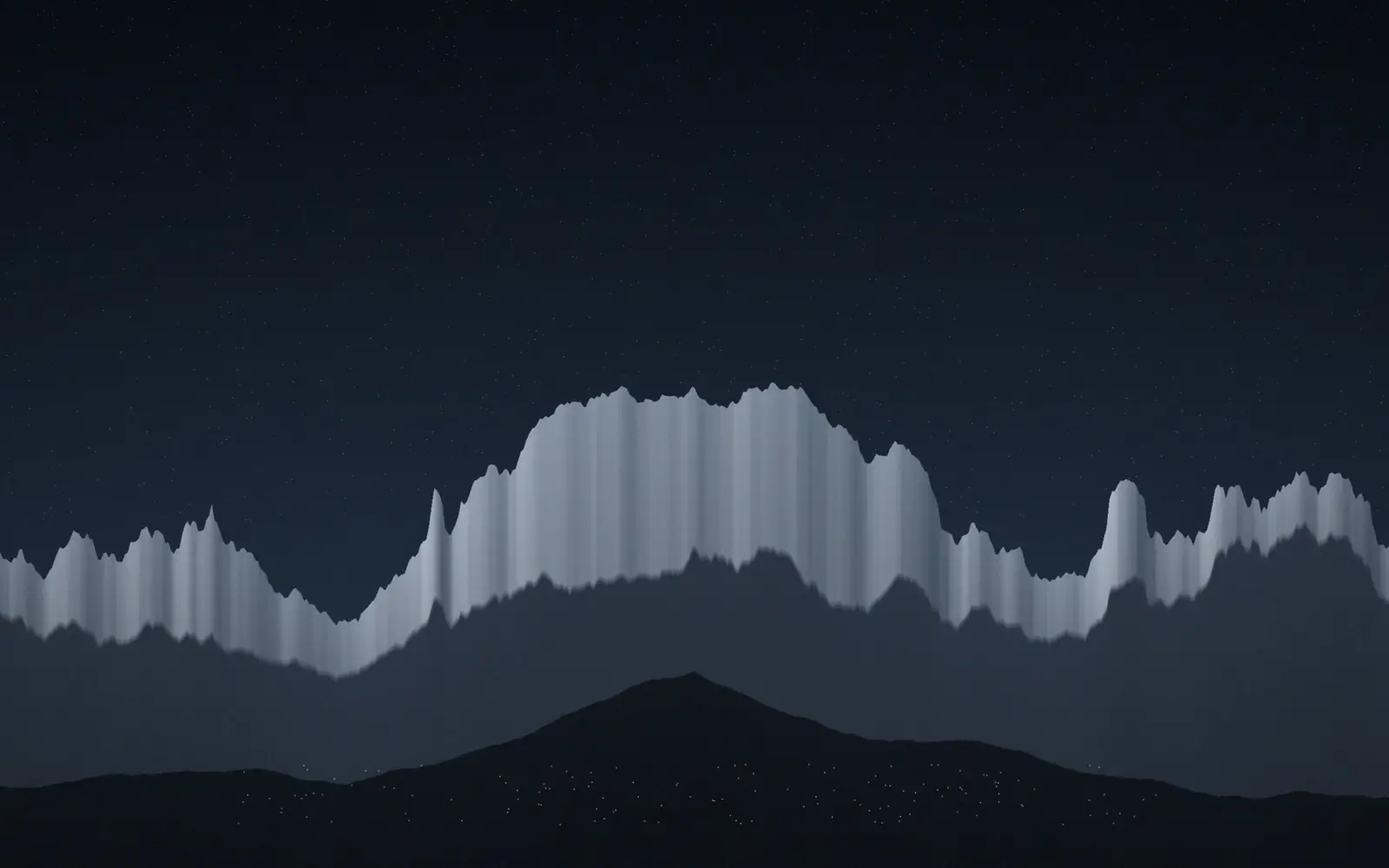 The Alps under a starry sky
